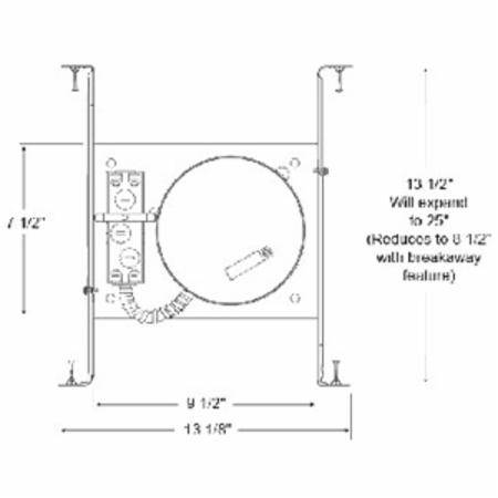 7-1/2", 6" Aperture, Acuity Brands Lighting Inc. IC21 Incandescent Downlight Housing Round, Vertical, Insulated, Air Tight