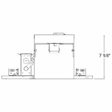 7-1/8", 6" Aperture, Acuity Brands Lighting Inc. IC22R Incandescent IC Remodel Housing Round Insulated, Air Tight