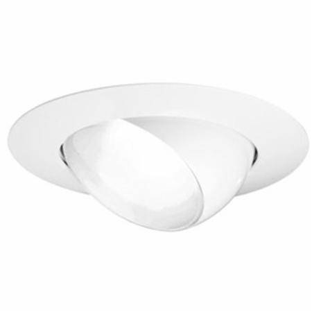 6" Acuity Brands Lighting Inc. V3029-WH Vulite® Recessed Lighting Trim Round, Eyeball, White,