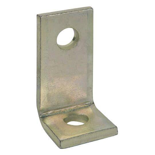 Kindorf® B-915GR Angle Connector, 2 Holes, 3 in L x 1-1/2 in W x 1/4 in THK, Steel