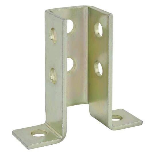 Kindorf® B-922 900 8-Hole Opposite Side Angle Connector, 4-1/2 in L x 4-1/2 in W, For Use With Kindorf® Channel, Steel, Galv-Krom®/Standard