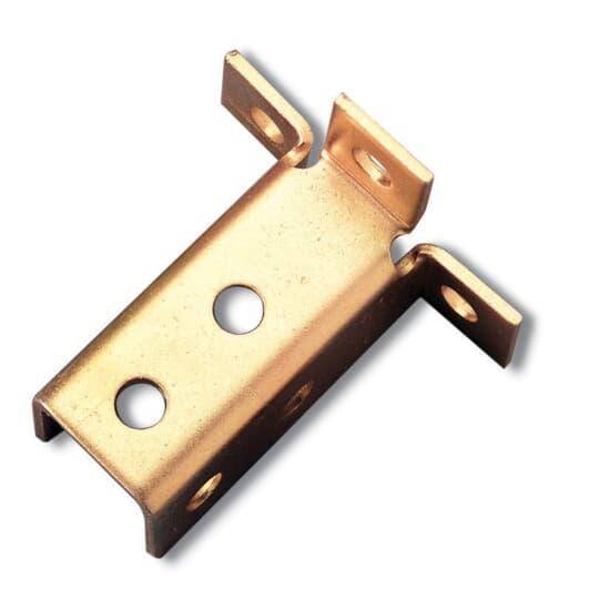 Kindorf® B-923 900 3-Sided Angle Connector, 9 Holes, 4-1/2 in L x 4-1/2 in W, Steel