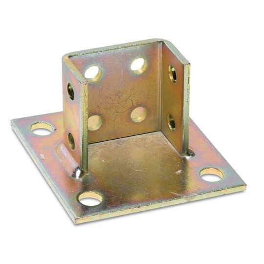 Kindorf® B-925SQ Square Post Base Connector, 6 in L x 6 in W, For Use With Kindorf® Channels, Steel, Galv-Krom®