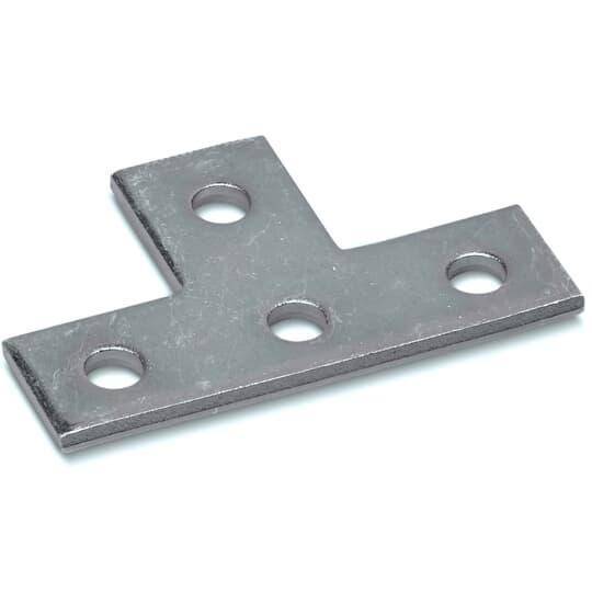 Kindorf® B-962-EG B-962 4-Hole Plate Connector, 4-1/2 in L x 3 in W, For Use With Kindorf® Modular Metal Framing System, Steel, SilverGalv®/Electro-Galvanized