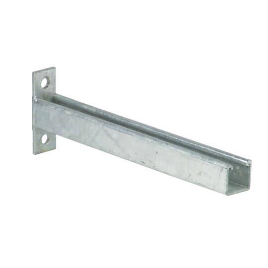 Kindorf® F720-12 Wall Bracket, 2 Holes, 12 in L x 1-1/2 in W x 12 ga THK, Steel