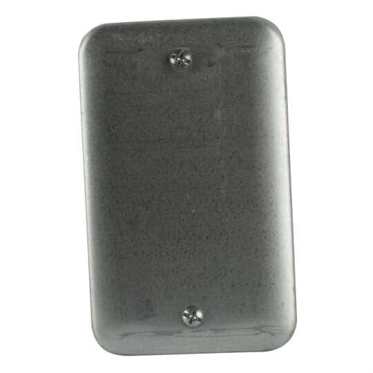 Steel City® 68-C-1 Blank Utility Box Cover, 4-1/8 in L x 2-1/2 in W, Steel