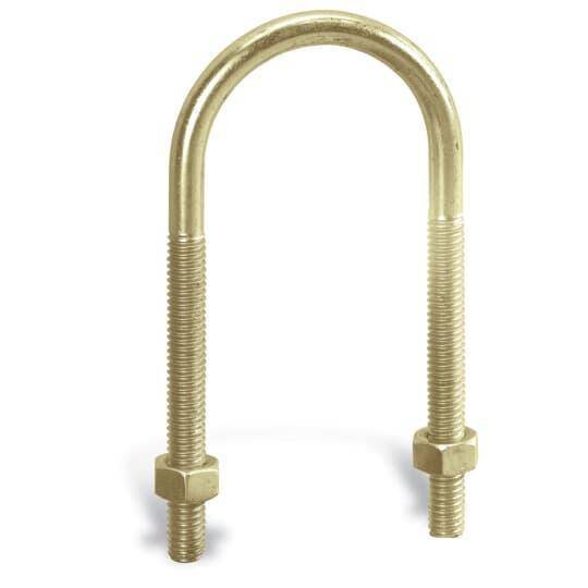 Kindorf® H-286-2-1/2 U-Bolt, 3/8-16 Thread, 2-1/2 in, Steel