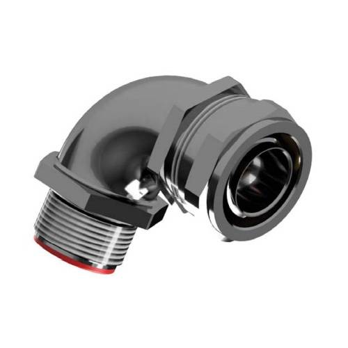 Kopex-Ex® EXSM0808 External Thread Conduit Elbow, M50 Trade, 90 deg, Brass, Nickel Plated