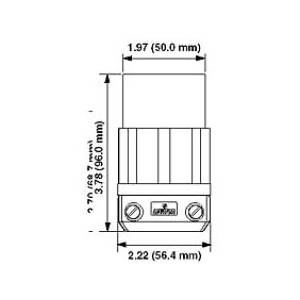 600 V 30 A L17-30R, Leviton Manufacturing Co. Inc. 2743 Black & White® Locking Device Connector