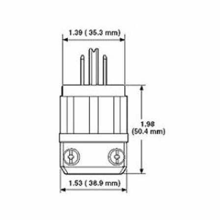 125 VAC 15 A 5-15P, Leviton Manufacturing Co. Inc. 5266-C Black & White® Straight Blade Plug, Black/White