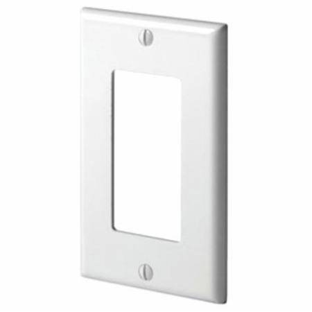 1-Gang, Leviton Manufacturing Co. Inc. 80401-W Decora® Wallplate, White
