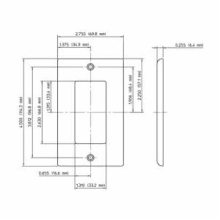 1-Gang, Leviton Manufacturing Co. Inc. 80401-W Decora® Wallplate, White