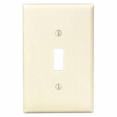 1-Gang, Leviton Manufacturing Co. Inc. 80501-I Wallplate, Ivory