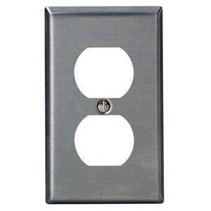 1-Gang, Leviton Manufacturing Co. Inc. 84003-40 Wallplate, Stainless Steel