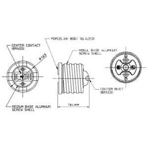 Leviton Manufacturing Co. Inc. 8681 Incandescent Lampholder Adapter