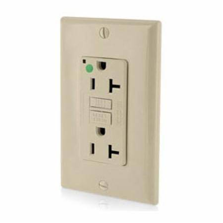 125 VAC 20 A, Leviton Manufacturing Co. Inc. GFNT2-HGI Self-Test GFCI Receptacle, Ivory