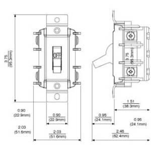 Leviton Manufacturing Co. Inc. MS303-DS Manual Motor Starter Switch