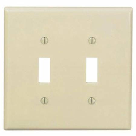 2-Gang, Leviton Manufacturing Co. Inc. PJ2-I Wallplate, Ivory