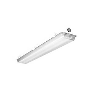 50" x 7-5/8" x 4-3/4", 120 to 277 V, Acuity Brands Lighting Inc. DMW-2-32-MV-GEB10IS Wet Location Fluorescent Light Fixture, 2-Lamp, 32WT8