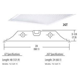 4' x 2', 120 to 277V 32W, Acuity Brands Lighting Inc. GT3-MV Recessed Ceiling Light Troffer, 3-Lamp, T8