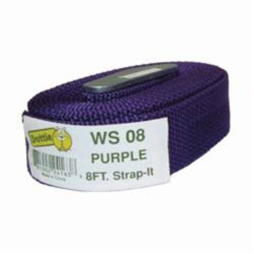 Dottie® WS08 6775 Rustproof Weatherproof Web Strap, 750 lb Load, 1 in Dia x 8 ft L, Cam-Action Buckle End Style, Nylon Strap
