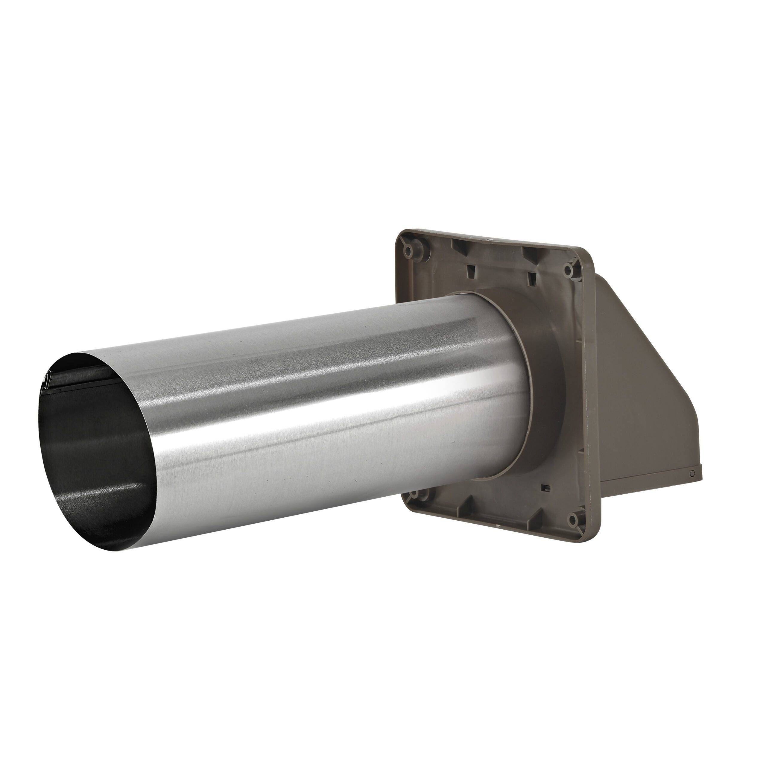 Lambro 222B Plastic Exhaust Wall Hood Vent, 3 in Dia, 6.49 in L x 6.49 in W Hood, 3.78 in Hood Opening