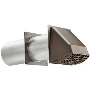 Lambro 222B Plastic Exhaust Wall Hood Vent, 3 in Dia, 6.49 in L x 6.49 in W Hood, 3.78 in Hood Opening