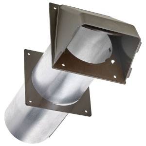 Lambro 222B Plastic Exhaust Wall Hood Vent, 3 in Dia, 6.49 in L x 6.49 in W Hood, 3.78 in Hood Opening