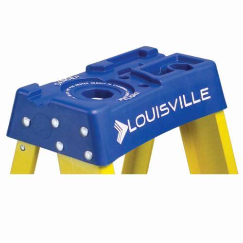 Louisville® FS2006 FS2000 Type I Non-Conductive Weather Resistant Step Ladder, 6 ft H Ladder, 250 lb Load, 5 Steps, Fiberglass, A14.5