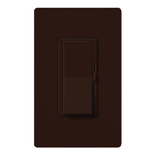 Lutron® Diva® DVFSQ-F-BR DVFSQ-F 1-Pole Designer Style Fan Speed Control, 120 VAC, 1.5 A, 3-Way/Quiet 3-Speed Operational Mode, Brown