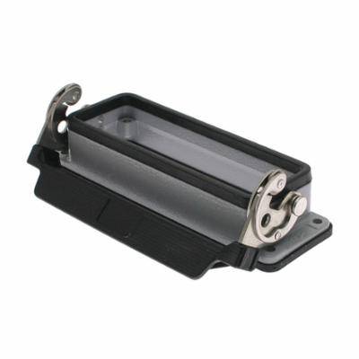 Mencom CHI-24L CN Series Single Latch Standard Rectangular Insert Base, Bulkhead Mount, Aluminum