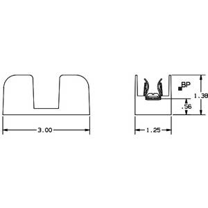 250 VAC/VDC, 30 A, Mersen S.A. 20311 Fuse Block, 1-Pole, Class H/K