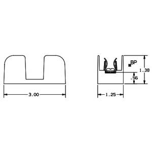 250 VAC/VDC, 30 A, Mersen S.A. 20316 Fuse Block, 1-Pole, Class H/K