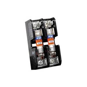 600 VAC/VDC, 30 A, Mersen S.A. 30313R Midget Fuse Block, 3-Pole, Class CC