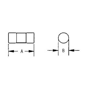 150 VAC/VDC, 3 A, Mersen S.A. A15QS3-2 Amp-Trap® Semiconductor Protection Midget Fuse, Ferrule Terminal, Fast Acting