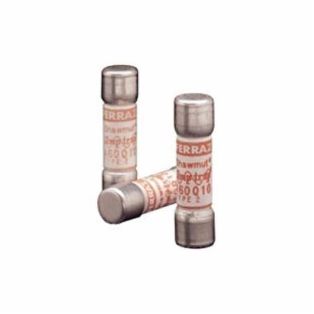 600 VAC/VDC, 25 A, Mersen S.A. A60Q25-2 Amp-Trap® Semiconductor Protection Midget Fuse, Ferrule Terminal, Fast Acting