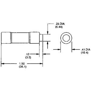600 VAC/VDC, 3 A, Mersen S.A. ATMR3 Amp-Trap® Midget Fuse, Ferrule Terminal, Fast Acting