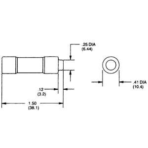 600 VAC/300 VDC, 17-1/2 A, Mersen S.A. ATDR17-1/2 Amp-Trap 2000® Midget Fuse, Ferrule,