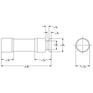 250 VAC/VDC 1 A, Class RK5, Mersen S.A. TR1R Tri-Onic UL Power Fuse, Time Delay, Ferrule Terminal