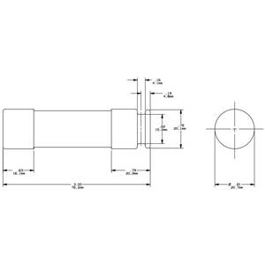 250 VAC/VDC 35 A, Class RK5, Mersen S.A. TR35R Tri-Onic® UL Power Fuse, Time Delay, Ferrule Terminal