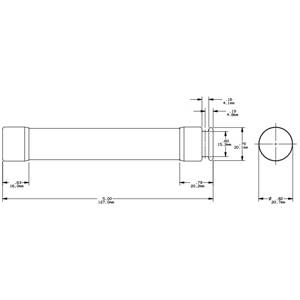 600 VAC/VDC 12 A, Class RK5, Mersen S.A. TRS12R Tri-Onic® UL Power Fuse, Time Delay, Ferrule Terminal