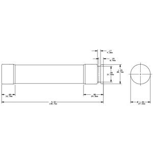 600 VAC/300 VDC 60 A, Class RK5, Mersen S.A. TRS60R Tri-Onic® UL Power Fuse, Time Delay, Ferrule Terminal