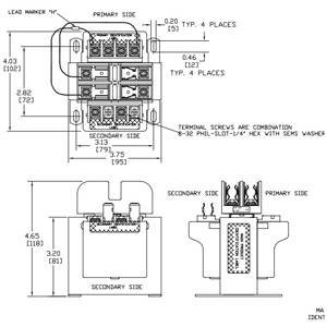 Micron B150MBT13RKF Encapsulated Control Transformer