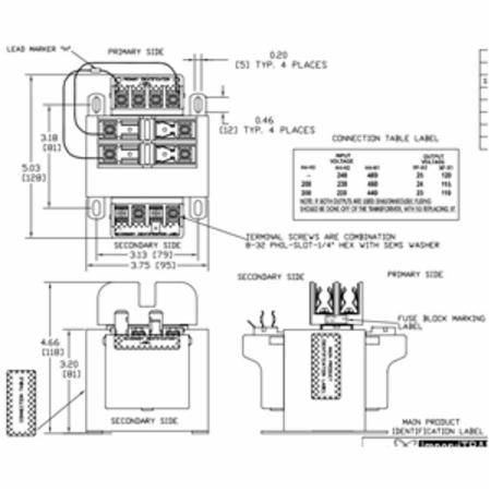 Micron B150-2003-8F Encapsulated Control Transformer
