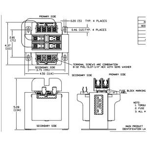 Micron B250BTZ13RBF Encapsulated Control Transformer