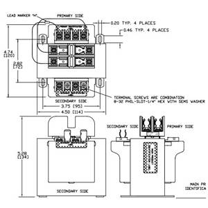 Micron B250MBT13RKF Encapsulated Control Transformer