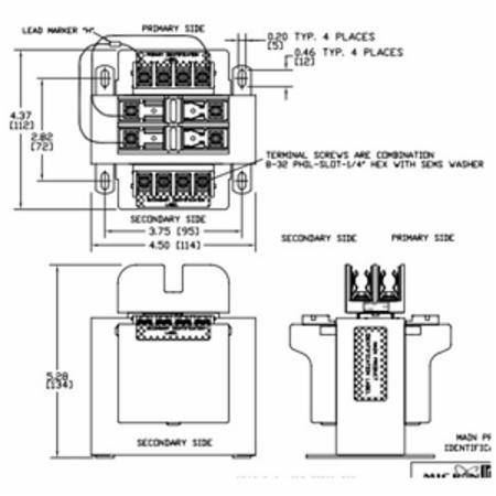 Micron B250RFD34RJF Encapsulated Control Transformer
