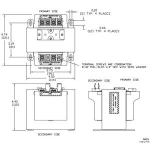 Micron B300BTZ13JKF Encapsulated Control Transformer
