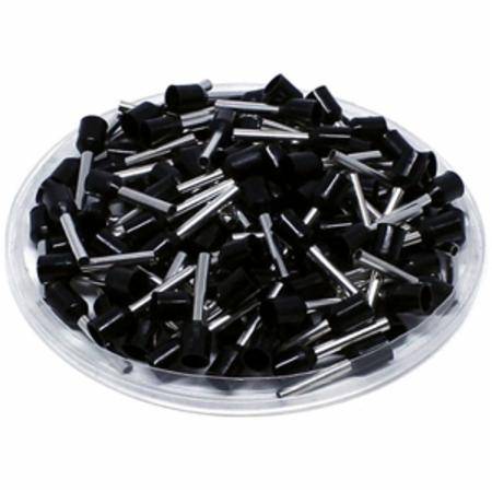 16 AWG, Miromar LLC AD15018 Terminal Block Wire Ferrule, Black