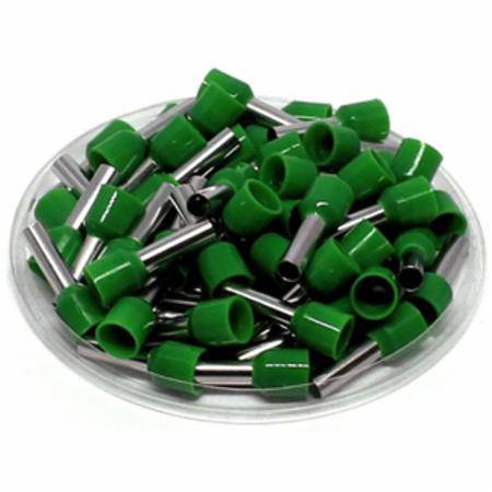 10 AWG, Miromar LLC AT60018 Terminal Block Wire Ferrule, Green